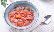 Вкусный постный борщ с грибами