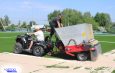 На главном спортивном объекте Лоева производят укладку покрытий на игровых и тренировочных площадках.