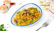 Рассыпчатый булгур с грибами: сытный ужин без мяса на сковороде